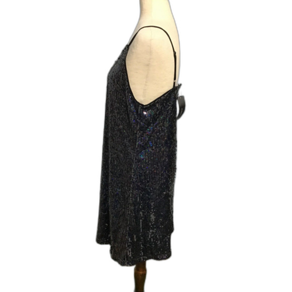 Allegra K Sequin V-Neck Prom Mini Dress LG - Picture 2 of 8